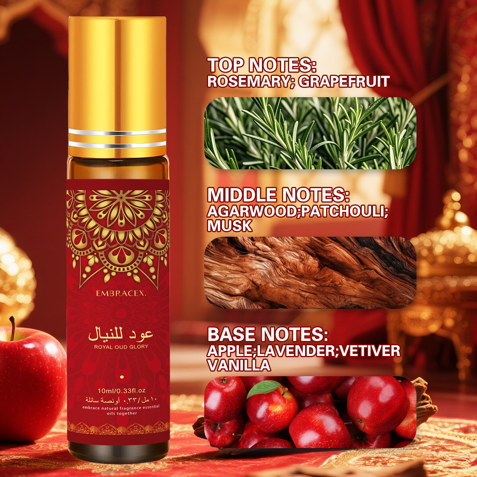 Xerjoff Perfume Fragrance - 10ml Royal Oud Glory Essential Oil
