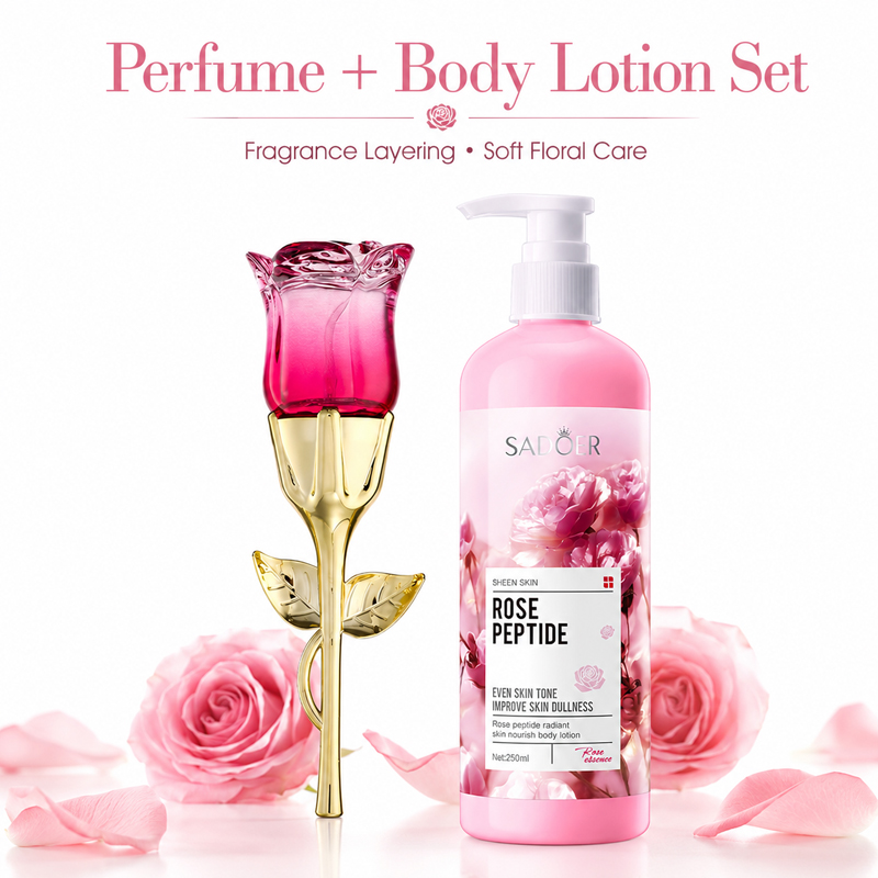 Rose Perfume & Body Lotion Set – Perfume Fragrance Lotion recenzja i cena
