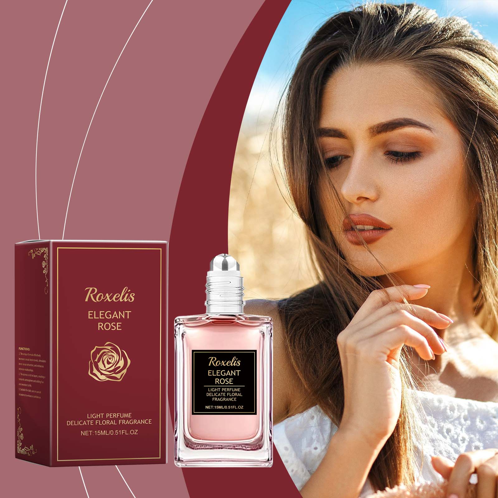 15ml Rose Floral Roll on Perfu – Perfume Light Fragrance recenzja i cena