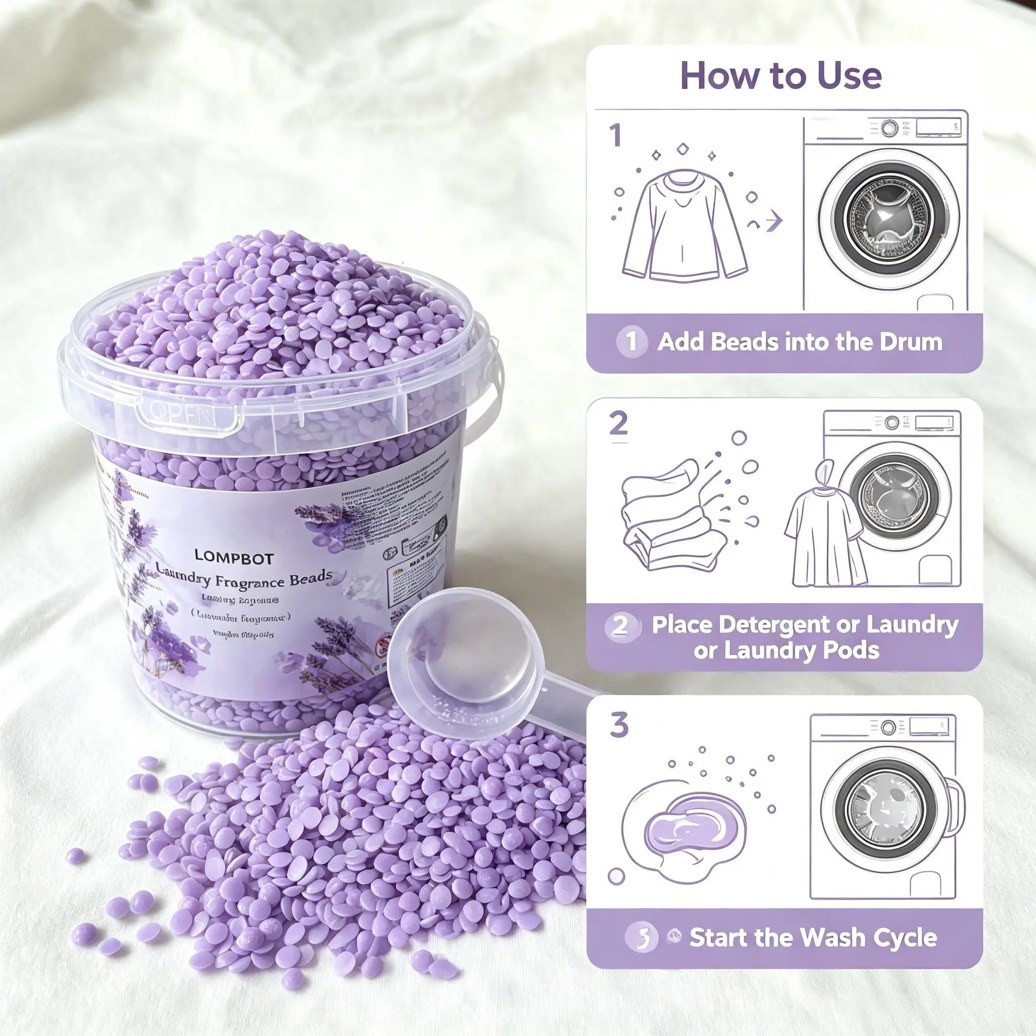 800g Big Bucket Laundry Scent  – Perfume Fragrance Powder recenzja i cena