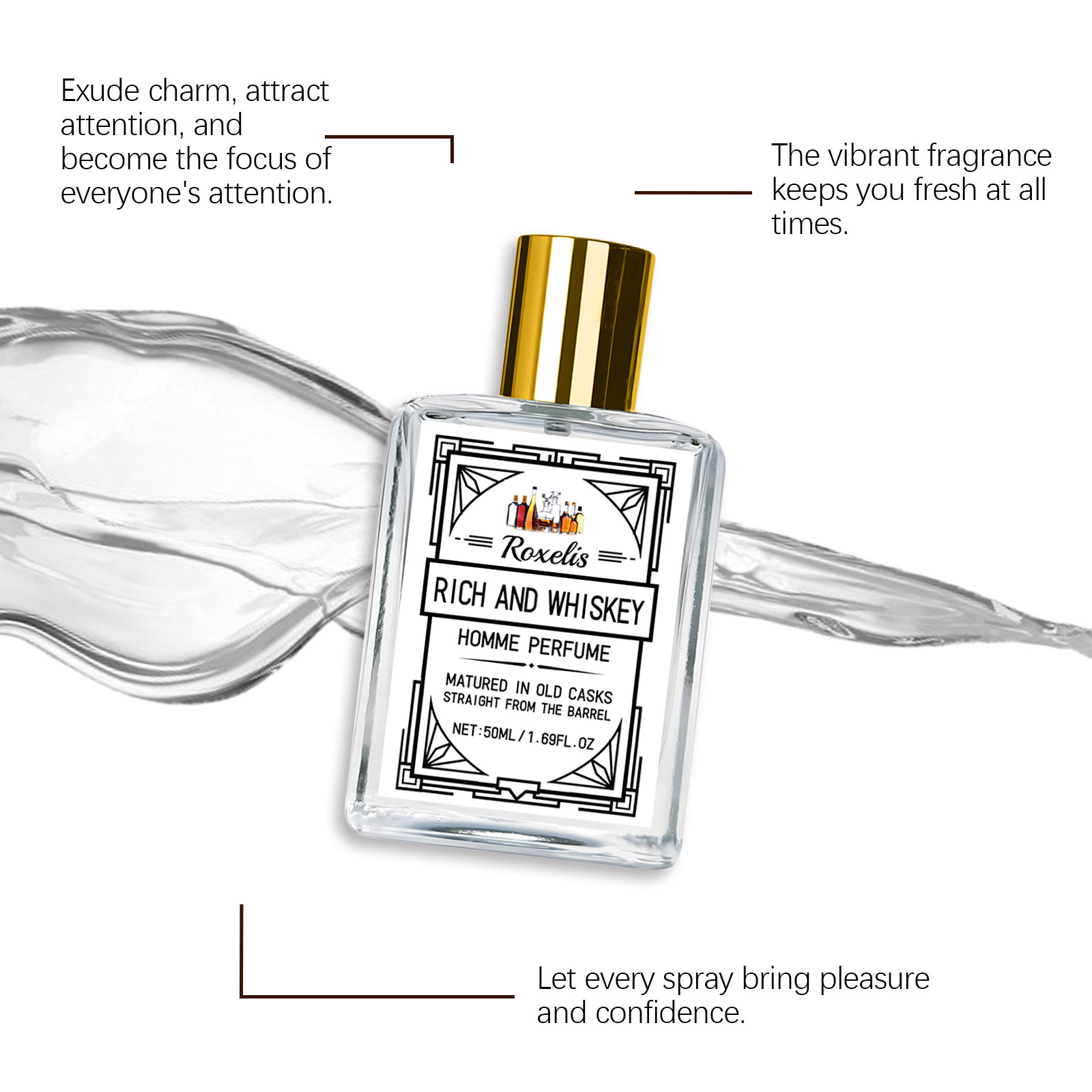 Roxelis 50ml Charm Whisky Men' – Perfume Fragrance Dupe recenzja i cena
