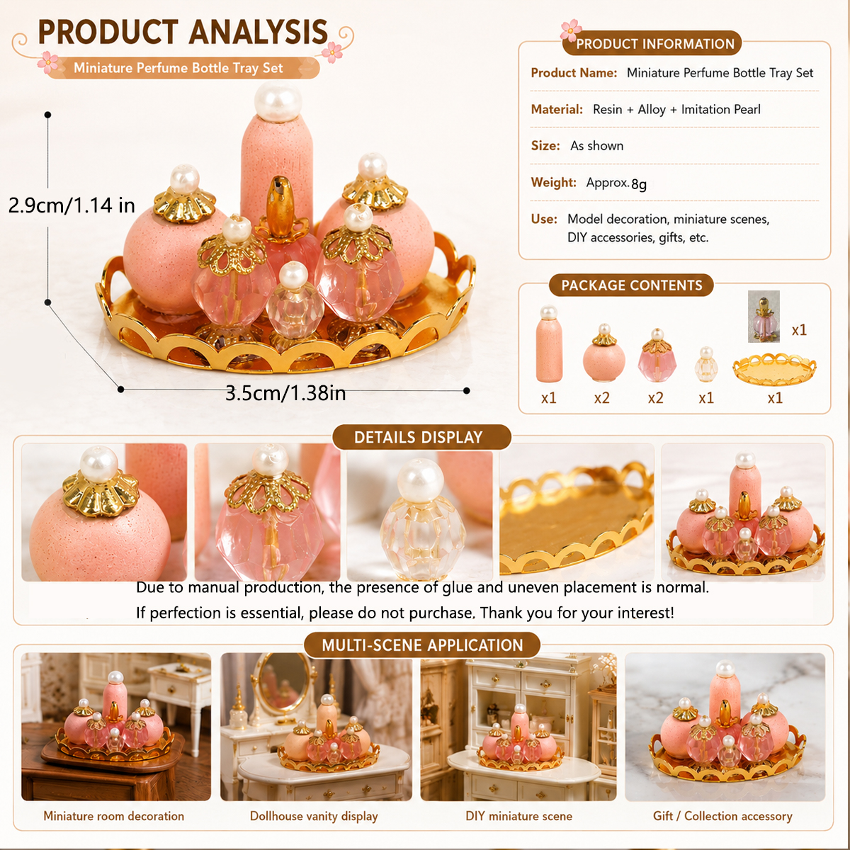 1:12 Dollhouse Miniature Perfu – Perfume Villa Fragrance recenzja i cena